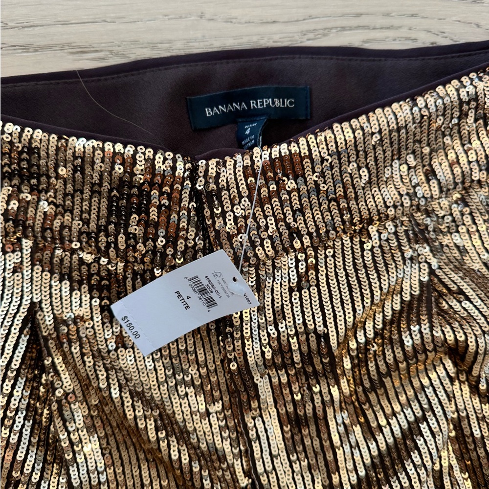 NWT Banana Republic Gold Shimmer Pants! Great for holiday parties!